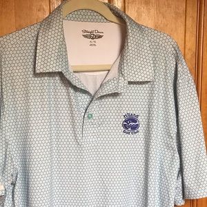 Straight Down Golf shirt Size XL blue/green/white